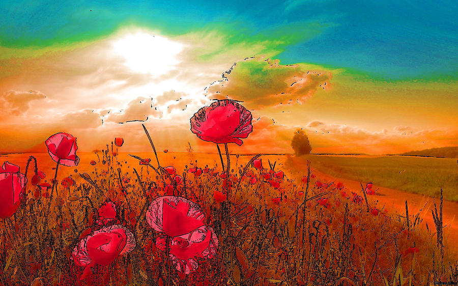 Blissful Flowering Painting by Viveka Singh