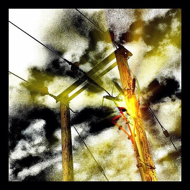 Wires Photograph - Blitz by Mark B