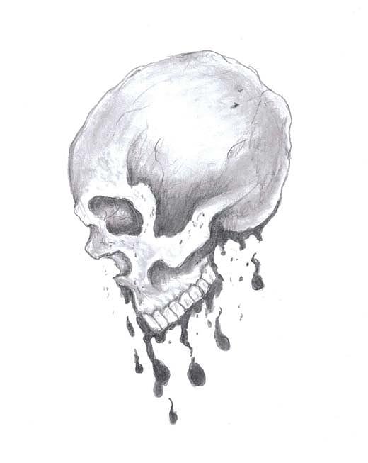 Bloody Skull Drawing by William Heflin Fine Art America