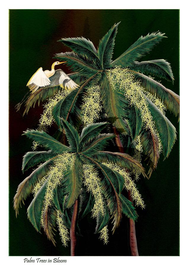 Blooming Palm Painting by Anne Beverley-Stamps