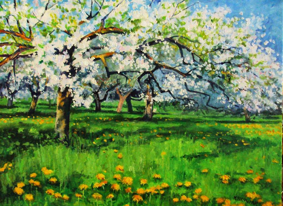 Весенний сад картинки для детей. Куинджи цветущие деревья. Левитан цветущие яблони 1896. Весенний пейзаж. Картина природа.