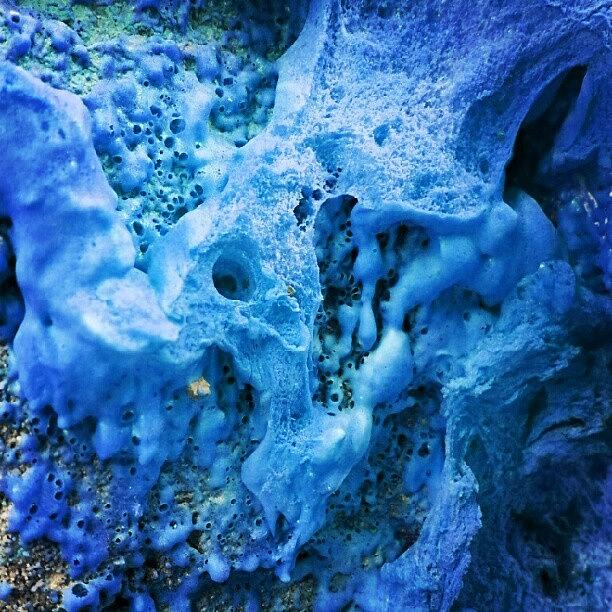Abstract Photograph - Blue Alien Goo 2 by Stephen Thomas