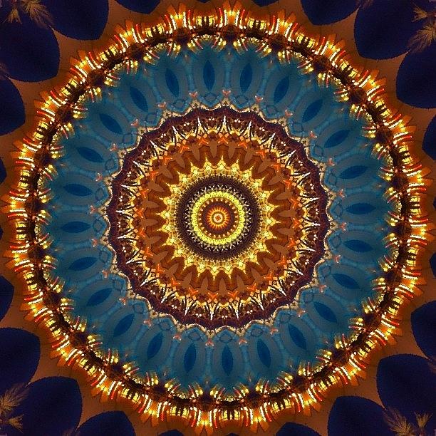 Instagram Photograph - #blue And #orange #fractalart On by Pixie Copley