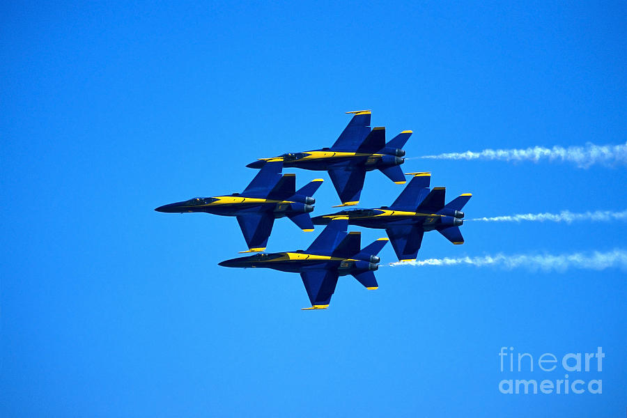 Blue Angels Flying In Formation Photograph by Stocktrek Images