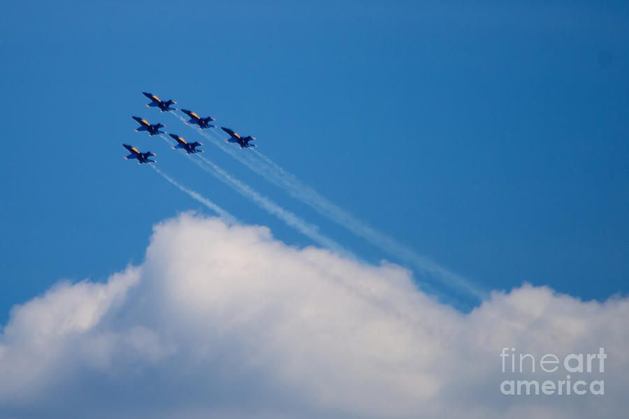 Blue Angels Up and Away Photograph by Mark Dodd