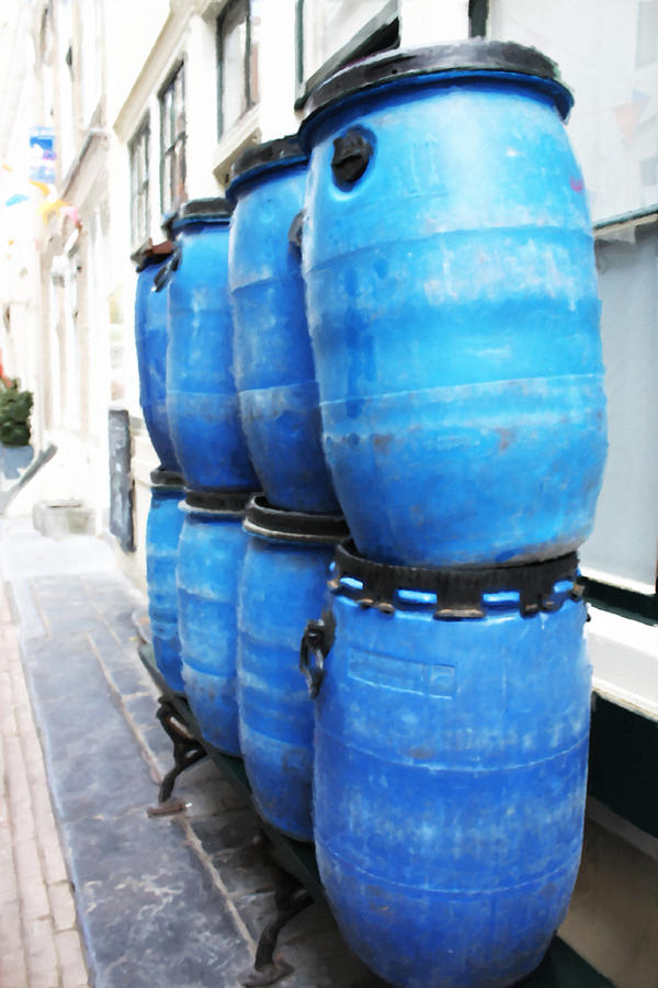 Blue Barrels Photograph by Lauren Serene