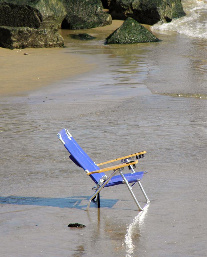 Blue Beach Chair Photograph by Mary Carol Williams