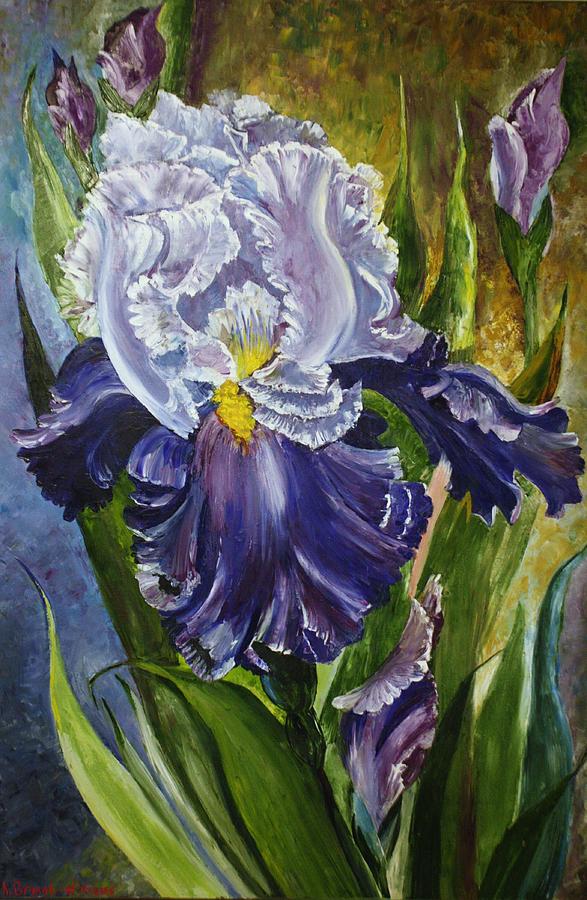 Blue Bearded Iris Painting by Kathy Bryant-Williams - Fine Art America