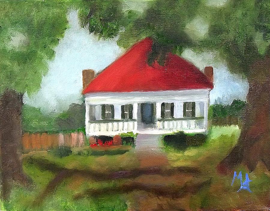 Blue Berry Farm in Clinton Painting by Margaret Harmon