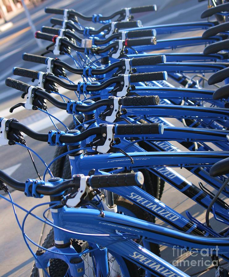 Blue Bikes Photograph by Julie Lueders 