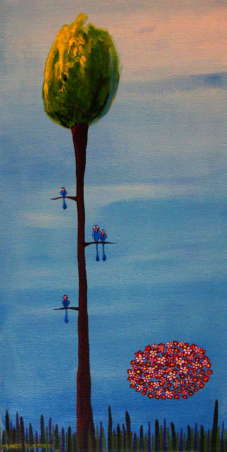 Blue Birds Painting by Mindy Huntress