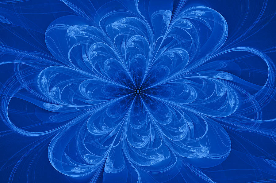 Blue Bloom Digital Art by Sandy Keeton