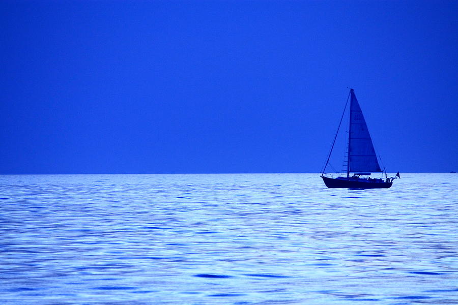 Blue Boat Photograph by Coby Cooper