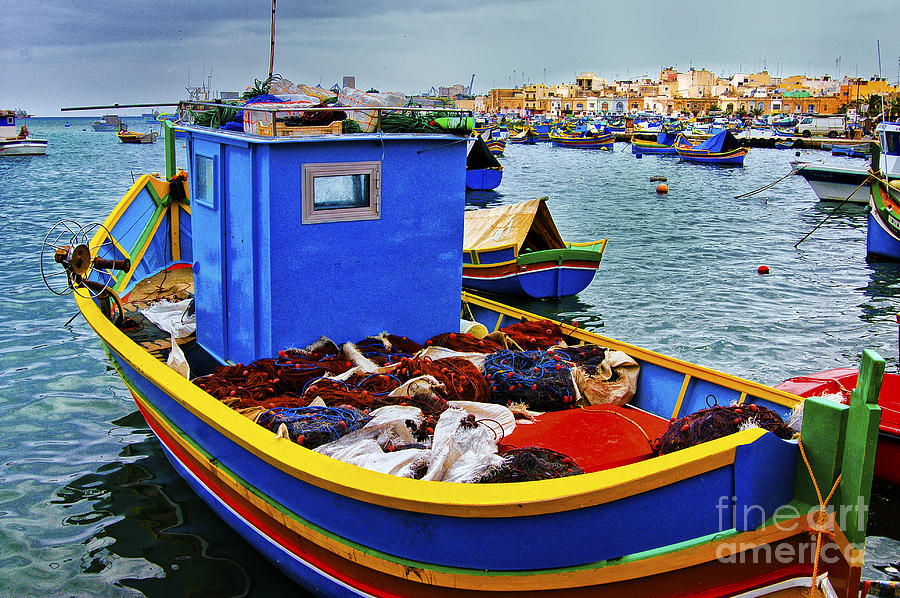 Blue Boat Malta Photograph by Rick Bragan