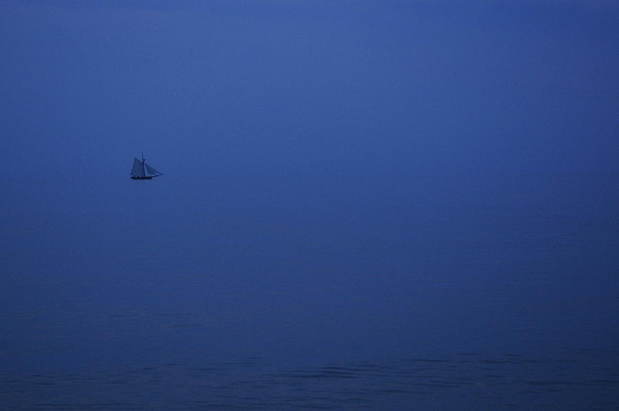 Lake Michigan Photograph - Blue Boat by Susan Morris