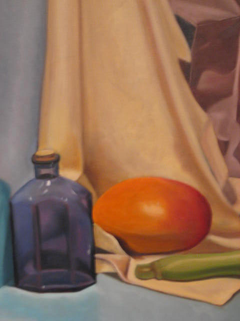 Blue Bottle Painting by Cynthia Mozingo Blue Bottle Painting by Cynthia Mozingo