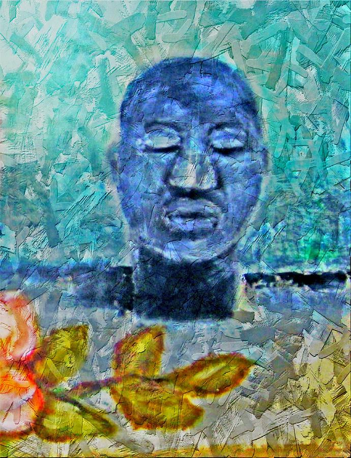 Blue bust Digital Art by Joseph Ferguson