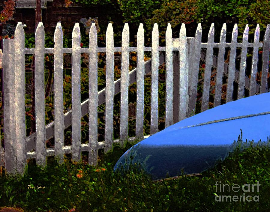 Blue Canoe Digital Art by Dale   Ford
