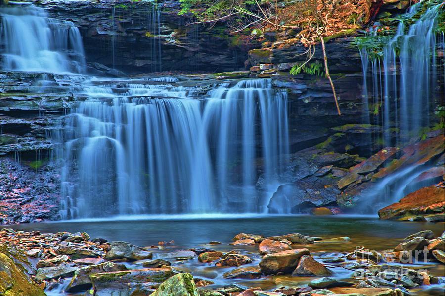 Blue Cascade Falls Photograph By Adam Jewell Fine Art America