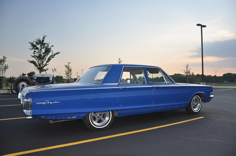 Blue Chrysler Photograph by Daniel Ness