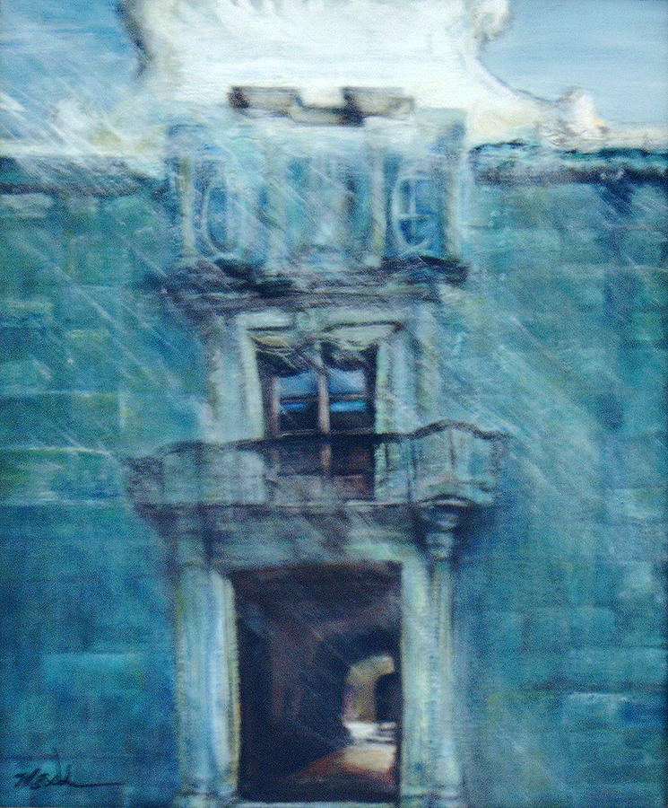 Architecture Painting - Blue Church by Beth Dolan