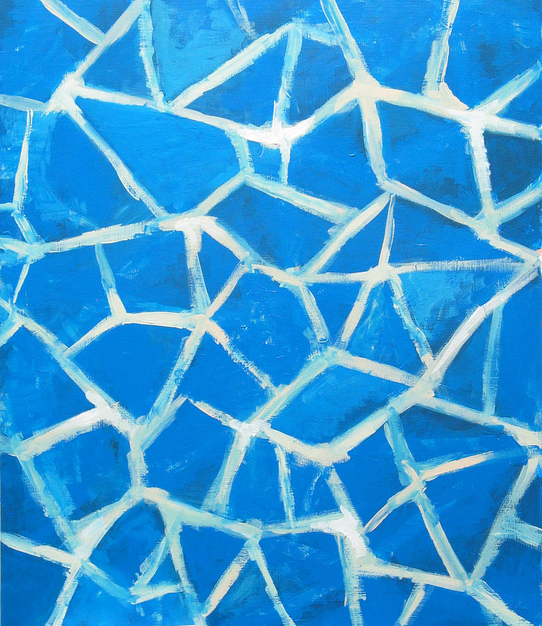 Blue Cracks Painting By Kazuya Akimoto Pixels