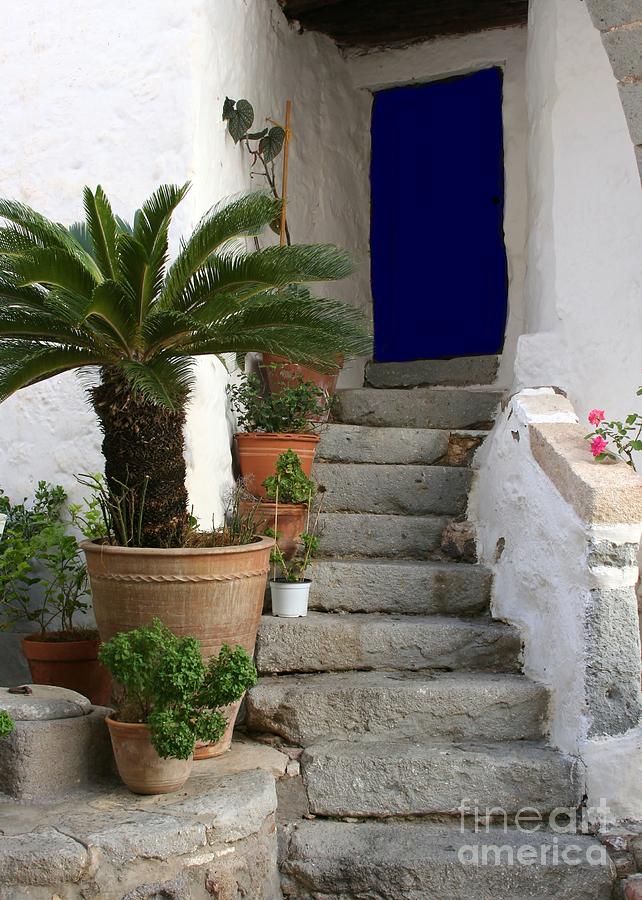 Blue Door in Greece Photograph by Sabrina L Ryan