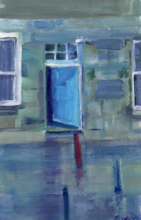 Blue Door  Wick  Scotland Painting by Sheila Wedegis