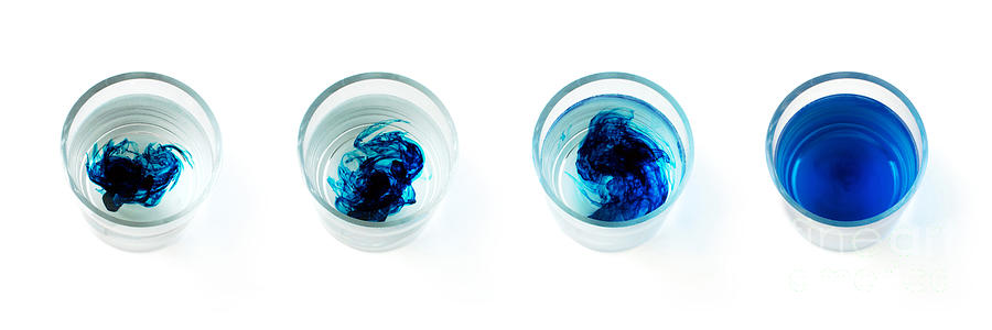 Blue Dye In Water Photograph by Photo Researchers, Inc. - Pixels