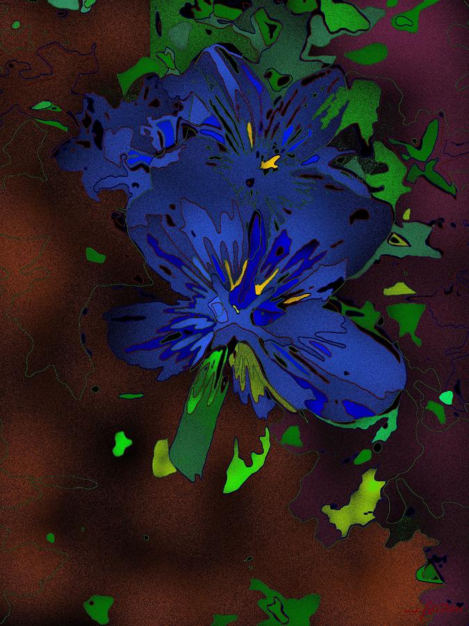 Blue Flowers 5412 Painting by Maciek Froncisz