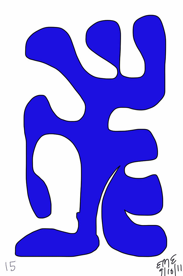 Blue Form 15 Digital Art by Eric Elizondo