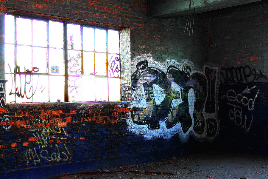 Blue Graffiti Photograph by Scott Hovind