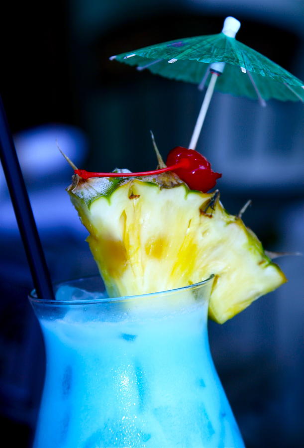 Cocktail Photograph - Blue Hawaiian by Karon Melillo DeVega