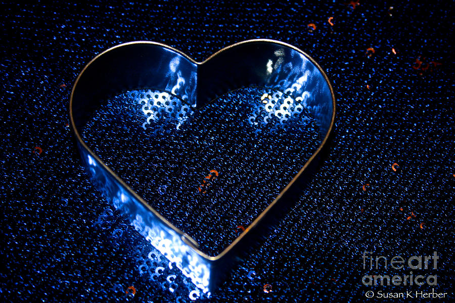 Blue Heart Photograph by Susan Herber