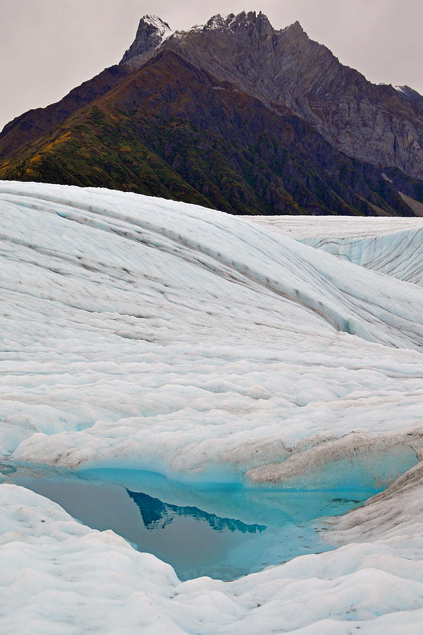 Blue Hole Root Glacier Photograph by Alan Lenk