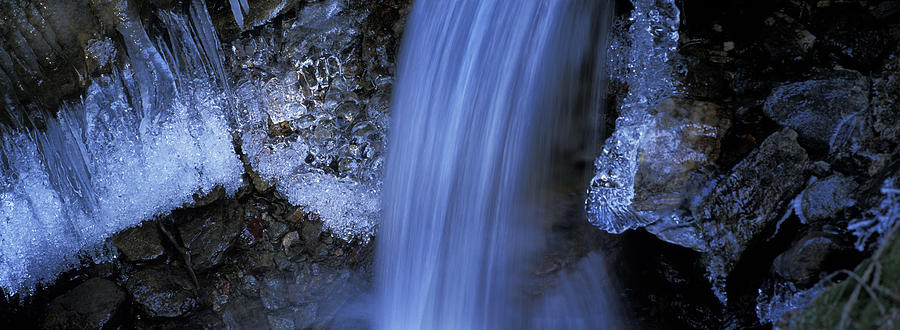 Blue icy waterfall Photograph by Ulrich Kunst And Bettina Scheidulin