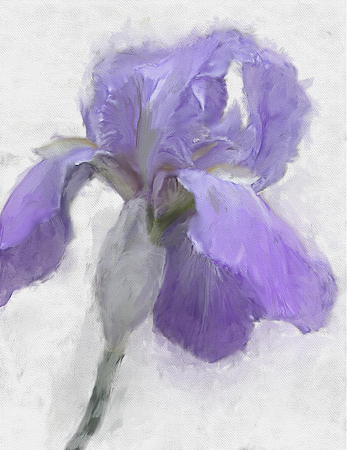 Blue Iris Painting by JG Keevil Fine Art America
