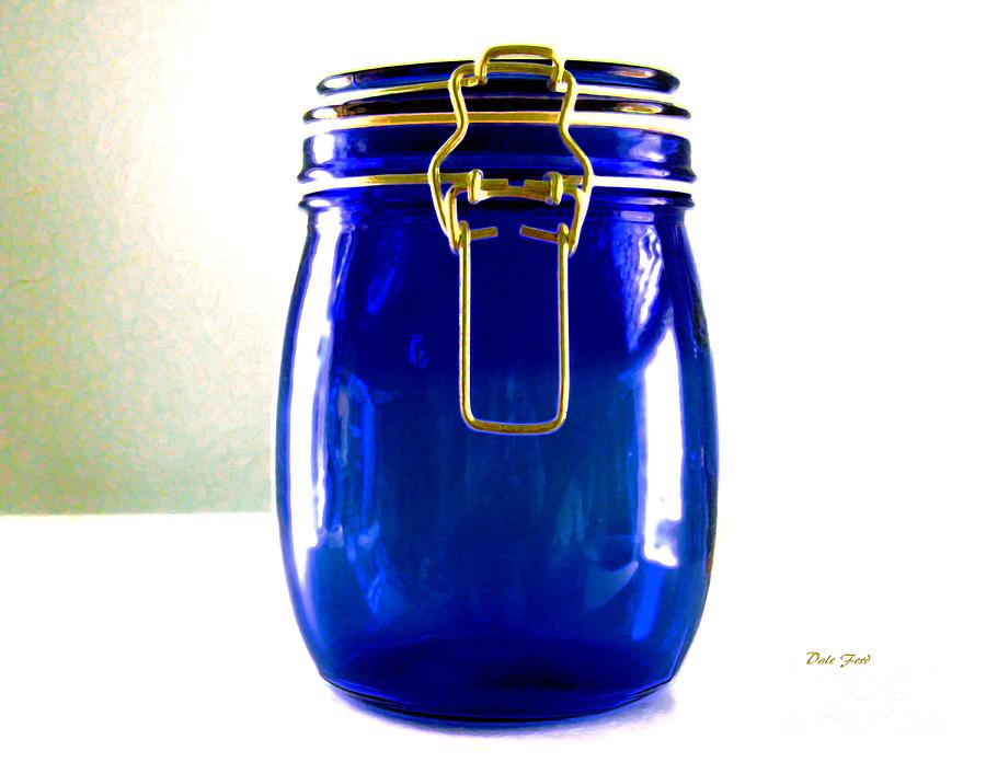 Blue Jar Digital Art by Dale   Ford