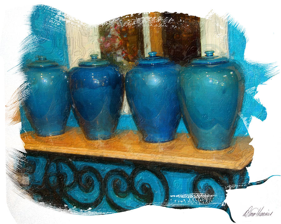 Blue Jars Photograph by Diana Haronis