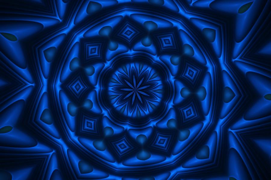 Blue kaleidoscope Digital Art by David Lane