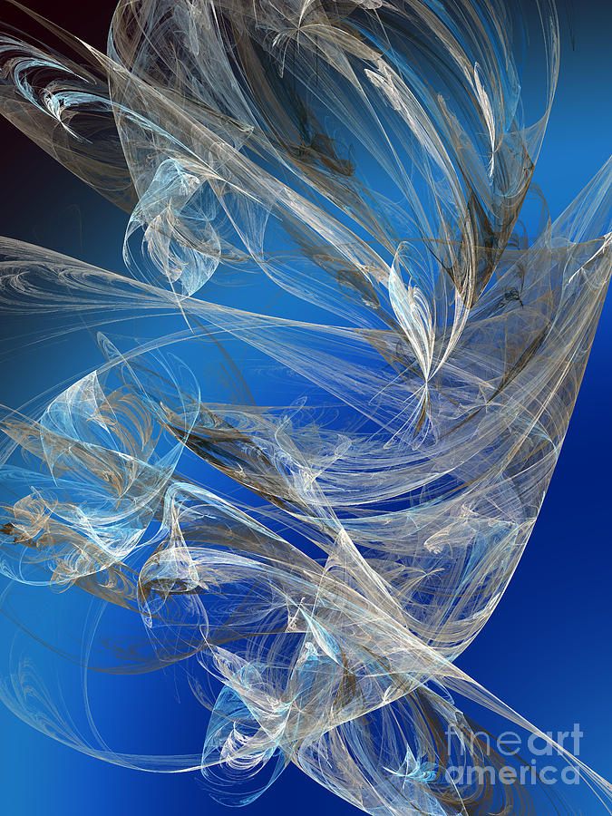 Fractal Digital Art - Blue Legacy by Andee Design