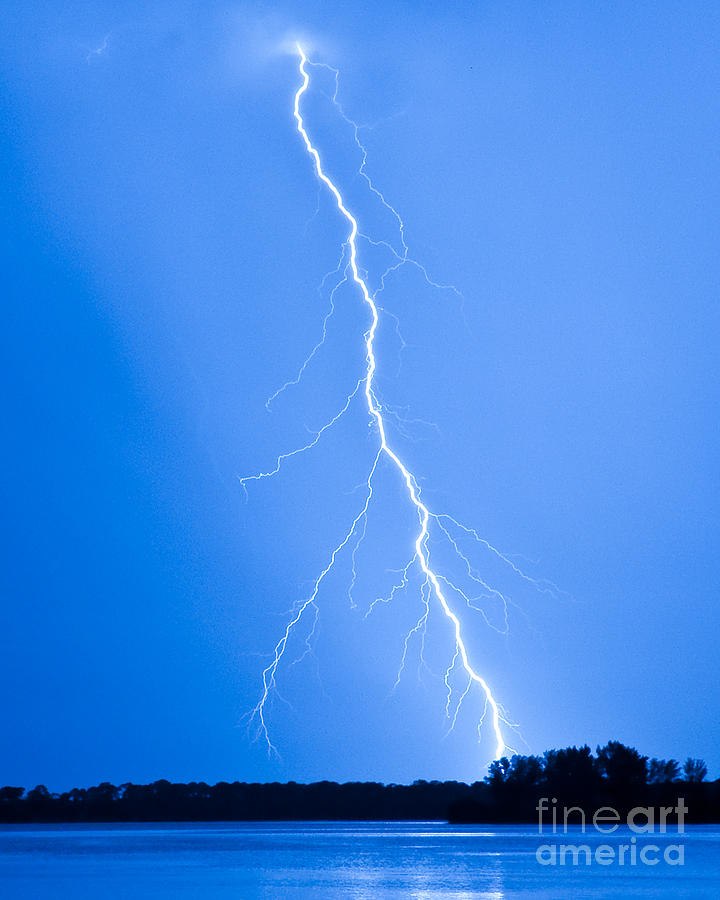 Blue Lightning Photograph by Stephen Whalen | Fine Art America