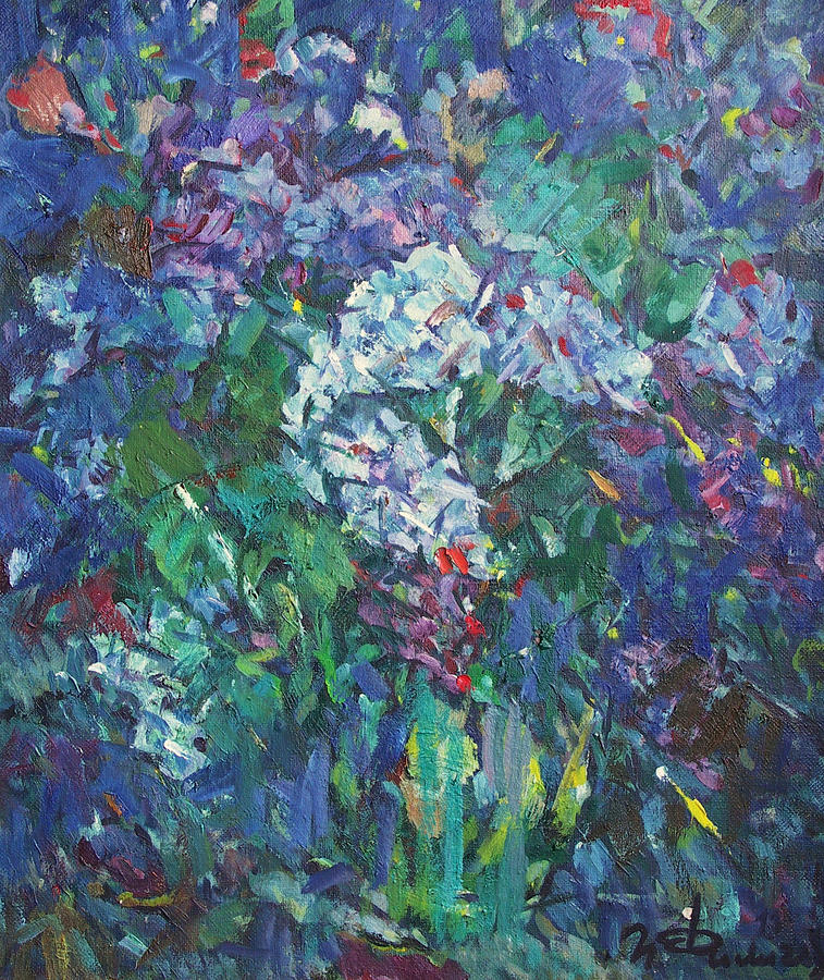 Blue Lilac by Ivan Filichev - Blue Lilac Painting - Blue Lilac Fine Art ...