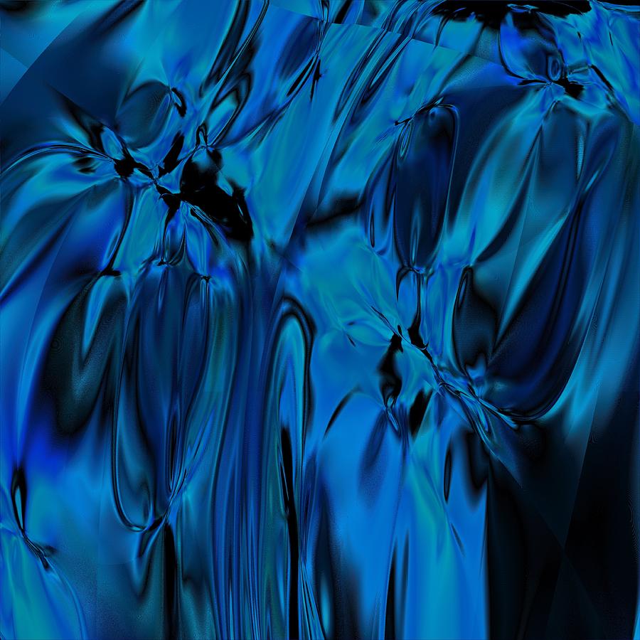 Blue Liquid Glass Digital Art