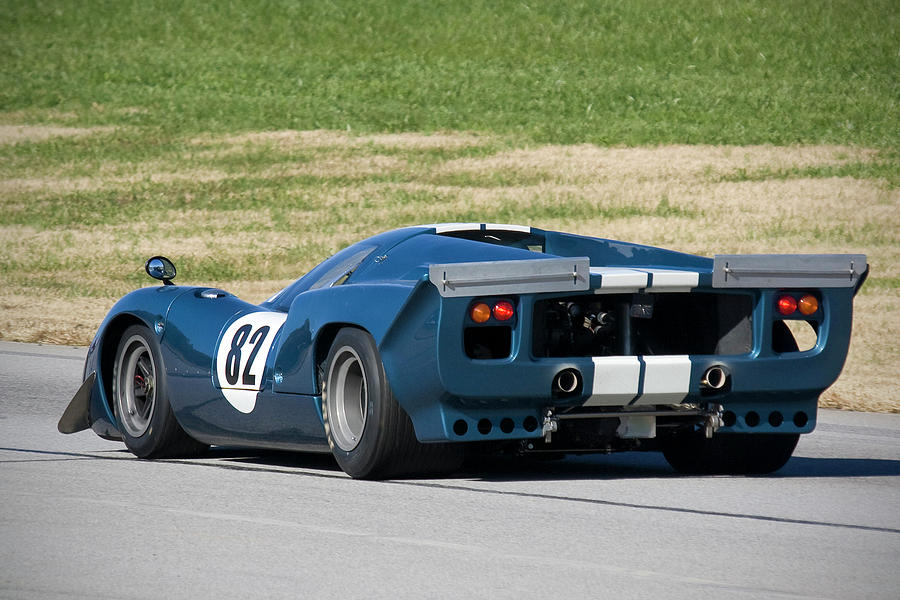 Blue Lola T70 On Track Photograph by Alan Raasch