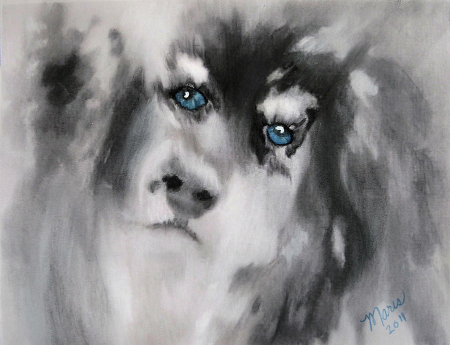 Blue Painting by Maris Sherwood