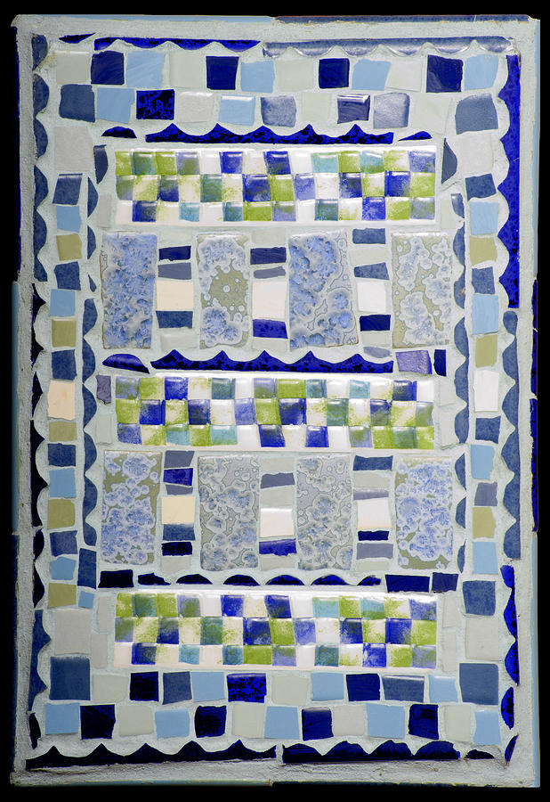 Blue Mosaic Photograph - Blue Mosaic by Lou Ann Bagnall