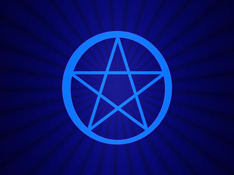 Blue Pentagram Flare 2 Digital Art by Gregory Smith - Fine Art America