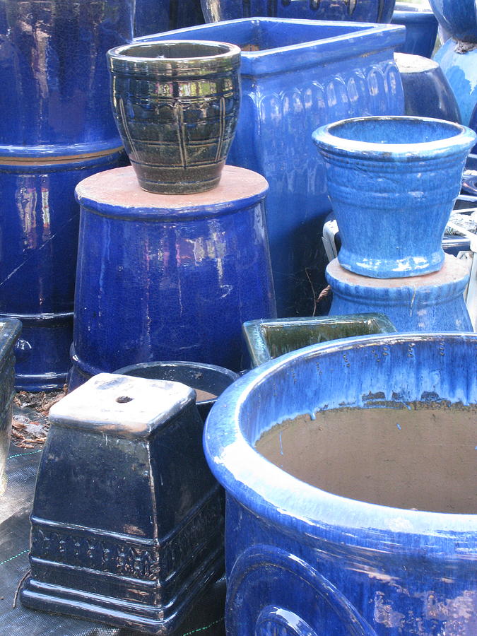 Blue Pots Photograph by Brian Sereda