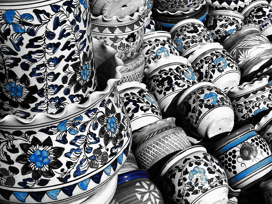 Summer Photograph - Blue pottery of india by Sumit Mehndiratta